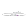 Thumbnail Image 1 of Amethyst Zodiac Aries Bolo Bracelet Sterling Silver 9.5"