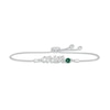 Thumbnail Image 0 of Lab-Created Emerald Zodiac Aries Bolo Bracelet 10K White Gold 9.5"