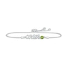 Thumbnail Image 1 of Peridot Zodiac Aries Bolo Bracelet 10K White Gold 9.5&quot;