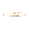 Thumbnail Image 1 of Garnet Zodiac Aries Bolo Bracelet 10K Yellow Gold 9.5&quot;