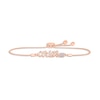 Thumbnail Image 0 of Lab-Created Opal Zodiac Aries Bolo Bracelet 10K Rose Gold 9.5"