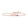 Thumbnail Image 0 of Amethyst Zodiac Aries Bolo Bracelet 10K Rose Gold 9.5"