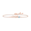 Thumbnail Image 1 of Swiss Blue Topaz Zodiac Aries Bolo Bracelet 10K Rose Gold 9.5"