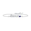 Thumbnail Image 0 of Blue Lab-Created Sapphire Zodiac Taurus Bolo Bracelet Sterling Silver 9.5"
