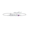 Thumbnail Image 1 of Amethyst Zodiac Taurus Bolo Bracelet Sterling Silver 9.5&quot;