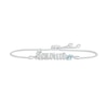 Thumbnail Image 1 of Aquamarine Zodiac Taurus Bolo Bracelet Sterling Silver 9.5"