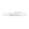 Thumbnail Image 1 of White Lab-Created Sapphire Zodiac Taurus Bolo Bracelet 10K White Gold 9.5&quot;