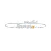 Thumbnail Image 1 of Citrine Zodiac Taurus Bolo Bracelet 10K White Gold 9.5&quot;