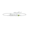 Thumbnail Image 1 of Peridot Zodiac Taurus Bolo Bracelet 10K White Gold 9.5&quot;
