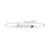 Thumbnail Image 1 of Garnet Zodiac Taurus Bolo Bracelet 10K White Gold 9.5"