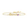 Thumbnail Image 0 of Amethyst Zodiac Taurus Bolo Bracelet 10K Yellow Gold 9.5"