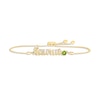 Thumbnail Image 1 of Peridot Zodiac Taurus Bolo Bracelet 10K Yellow Gold 9.5"