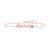 Thumbnail Image 1 of Amethyst Zodiac Taurus Bolo Bracelet 10K Rose Gold 9.5&quot;