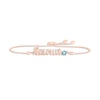 Thumbnail Image 1 of Swiss Blue Topaz Zodiac Taurus Bolo Bracelet 10K Rose Gold 9.5"