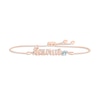Thumbnail Image 1 of Aquamarine Zodiac Taurus Bolo Bracelet 10K Rose Gold 9.5"