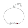 Lab-Created Ruby Zodiac Gemini Bolo Bracelet Sterling Silver 9.5"