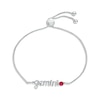 Thumbnail Image 0 of Lab-Created Ruby Zodiac Gemini Bolo Bracelet Sterling Silver 9.5"