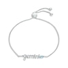 Thumbnail Image 0 of Aquamarine Zodiac Gemini Bolo Bracelet Sterling Silver 9.5"