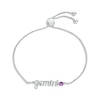 Thumbnail Image 1 of Amethyst Zodiac Gemini Bolo Bracelet 10K White Gold 9.5&quot;