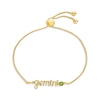 Thumbnail Image 0 of Peridot Zodiac Gemini Bolo Bracelet 10K Yellow Gold 9.5"