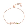 Thumbnail Image 1 of Peridot Zodiac Gemini Bolo Bracelet 10K Rose Gold 9.5&quot;
