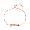 Thumbnail Image 0 of Garnet Zodiac Gemini Bolo Bracelet 10K Rose Gold 9.5"