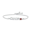 Thumbnail Image 1 of Garnet Zodiac Cancer Bolo Bracelet Sterling Silver 9.5&quot;