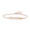 Thumbnail Image 1 of Citrine Zodiac Cancer Bolo Bracelet 10K Rose Gold 9.5&quot;