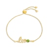 Thumbnail Image 1 of Peridot Zodiac Leo Bolo Bracelet 10K Yellow Gold 9.5&quot;