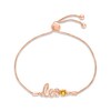 Thumbnail Image 1 of Citrine Zodiac Leo Bolo Bracelet 10K Rose Gold 9.5&quot;