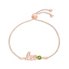 Thumbnail Image 0 of Peridot Zodiac Leo Bolo Bracelet 10K Rose Gold 9.5"