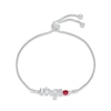 Thumbnail Image 0 of Lab-Created Ruby Zodiac Virgo Bolo Bracelet Sterling Silver 9.5"