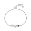 Thumbnail Image 1 of Amethyst Zodiac Virgo Bolo Bracelet 10K White Gold 9.5"