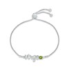 Thumbnail Image 1 of Peridot Zodiac Virgo Bolo Bracelet 10K White Gold 9.5&quot;