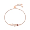 Thumbnail Image 1 of Garnet Zodiac Virgo Bolo Bracelet 10K Rose Gold 9.5&quot;