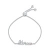 Thumbnail Image 1 of Lab-Created Opal Zodiac Libra Bolo Bracelet Sterling Silver 9.5&quot;