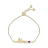 Thumbnail Image 0 of Amethyst Zodiac Libra Bolo Bracelet 10K Yellow Gold 9.5"
