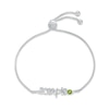 Thumbnail Image 1 of Peridot Zodiac Scorpio Bolo Bracelet Sterling Silver 9.5&quot;