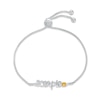 Thumbnail Image 1 of Citrine Zodiac Scorpio Bolo Bracelet 10K White Gold 9.5&quot;