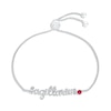 Thumbnail Image 1 of Lab-Created Ruby Zodiac Sagittarius Bolo Bracelet Sterling Silver 9.5"