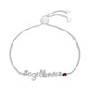Thumbnail Image 0 of Garnet Zodiac Sagittarius Bolo Bracelet Sterling Silver 9.5"