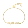 Thumbnail Image 1 of Peridot Zodiac Sagittarius Bolo Bracelet 10K Yellow Gold 9.5"