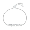 Thumbnail Image 1 of White Lab-Created Sapphire Zodiac Capricorn Bolo Bracelet 10K White Gold 9.5&quot;