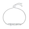 Thumbnail Image 0 of Lab-Created Opal Zodiac Capricorn Bolo Bracelet 10K White Gold 9.5"