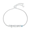 Thumbnail Image 1 of Swiss Blue Topaz Zodiac Capricorn Bolo Bracelet 10K White Gold 9.5&quot;