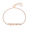 Thumbnail Image 1 of Aquamarine Zodiac Capricorn Bolo Bracelet 10K Rose Gold 9.5"