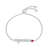 Thumbnail Image 1 of Lab-Created Ruby Zodiac Aquarius Bolo Bracelet Sterling Silver 9.5&quot;