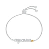 Thumbnail Image 1 of Citrine Zodiac Aquarius Bolo Bracelet Sterling Silver 9.5&quot;
