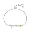 Thumbnail Image 1 of Citrine Zodiac Aquarius Bolo Bracelet 10K White Gold 9.5&quot;
