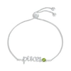 Thumbnail Image 1 of Peridot Zodiac Pisces Bolo Bracelet 10K White Gold 9.5"